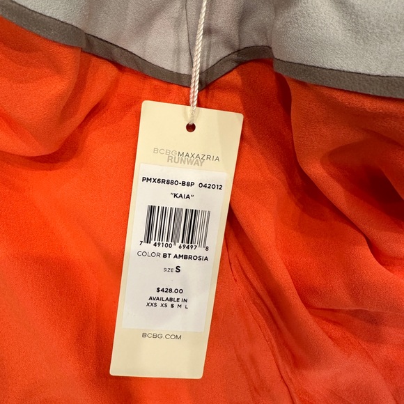 BCBG Runway Orange High-Low Halter Sundress - Picture 4 of 4